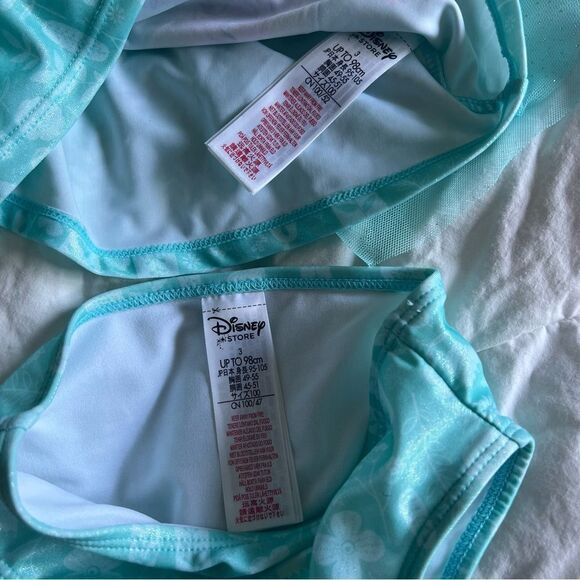 Disney Store Frozen Anna Elsa 2 PC Deluxe Swimsuit Girl Size 3 NEW - Picture 9 of 9